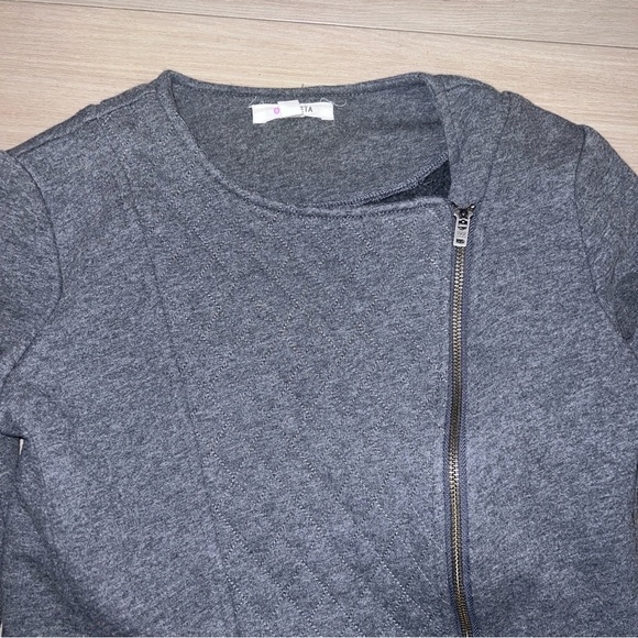 ATHLETA Belvedere Womens Jacket Small S Quilted Moto Asymmetrical Zip - Picture 3 of 9